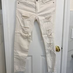 Abercrombie & Fitch white jeans