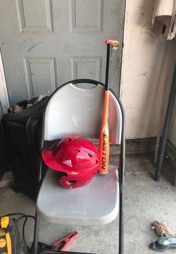 Baseball bat and hat