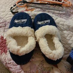 Ladies Seahawks Slippers 