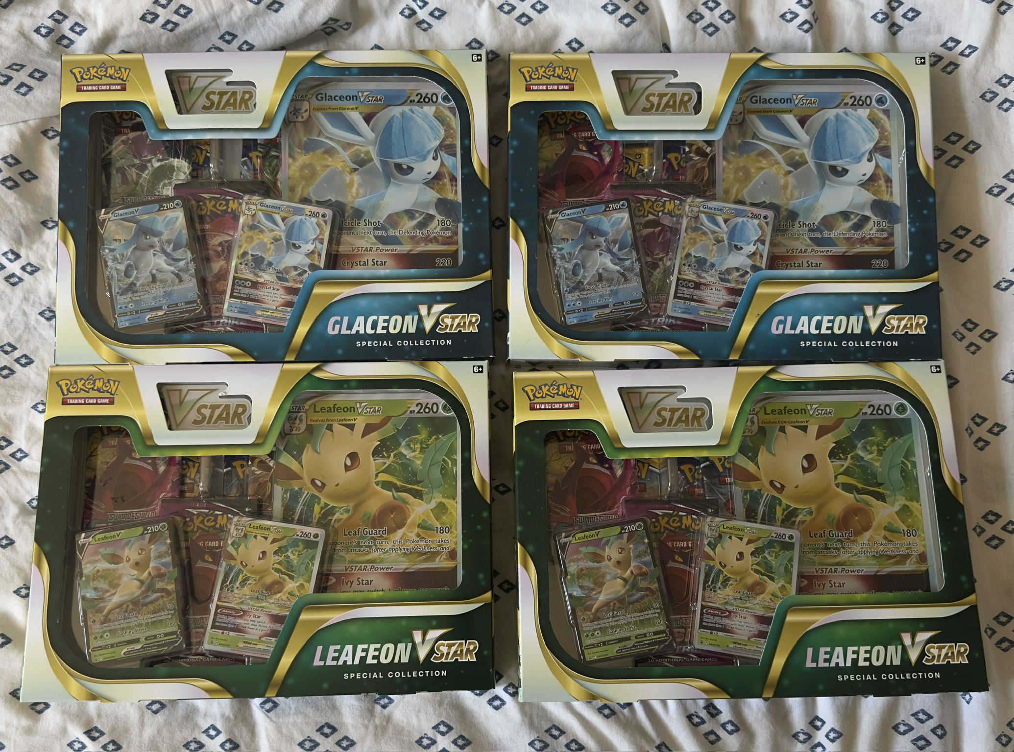 Pokemon Glaceon Vstar Leafeon Vstar Collection Boxes