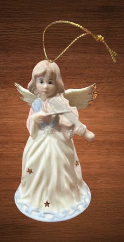FORMALITIES by BAUM BROS.HOPE HOLIDAY COLLECTION PORCELAIN ANGEL BELL CHRISTMAS ORNAMENT 5”