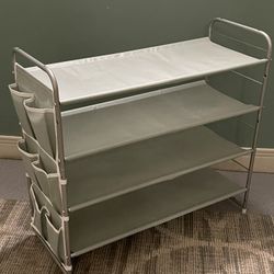 NEW!! Small, Four-Shelf, Strong, Lightweight SHOE RACK (UNASSEMBLED) - posted price (UNASSEMBLED) is firm.