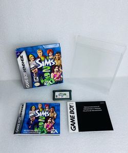 The Sims 2 (Nintendo Game Boy Advance, 2005) W/Plastic Cover
