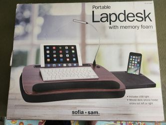 NEW IN BOX. Sofia + Sam Portable Lap Desk with Memory Foam