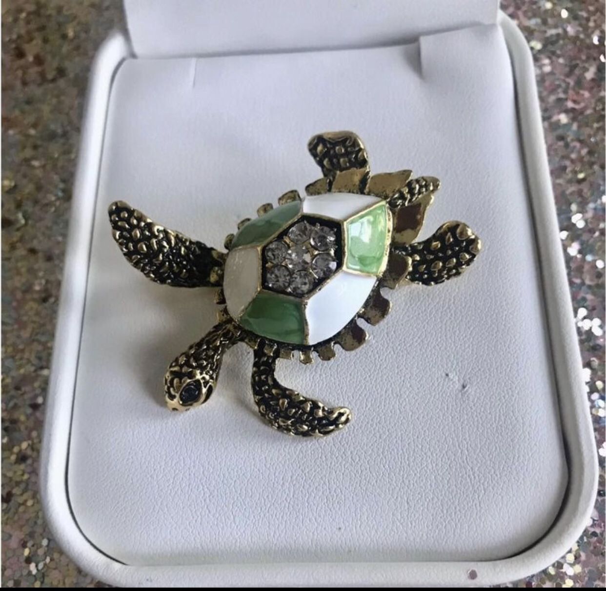 Gorgeous Turtle Brooch 