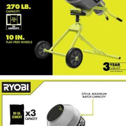 RYOBI
5.0 cu. ft. Portable Corded Concrete Mixer with 270 lb. Capacity