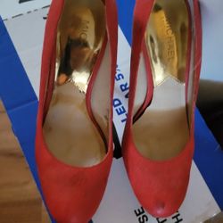 Red Michael Kor Heels 
