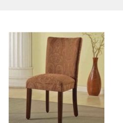 Two Like New paisley dining chairs