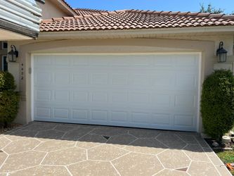 Big Save! White Garage Door 16x7 – Hurricane Protection (Install INCLUDED)