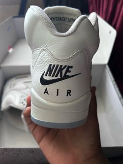 Nike Air Jordan 5 white mettalic