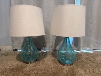 Lamp crystal blue - set of 2