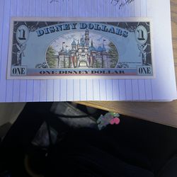 (1987) ($1&$5) Pristine Uncirculated Disney Dollars