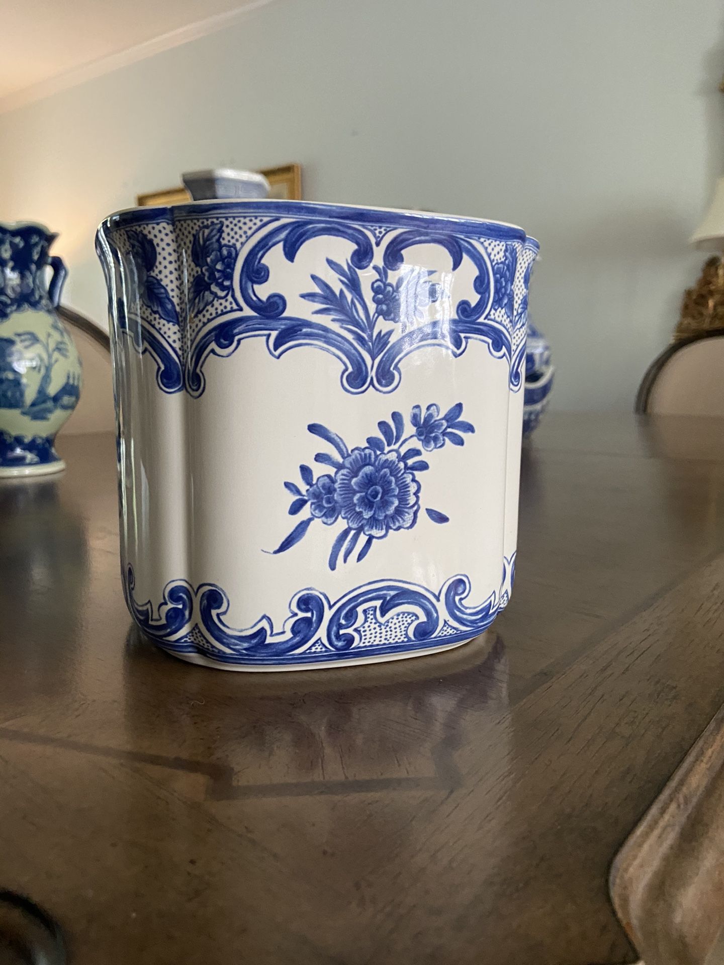 Tiffany & Co Like New Delft Porcelain Cachepot