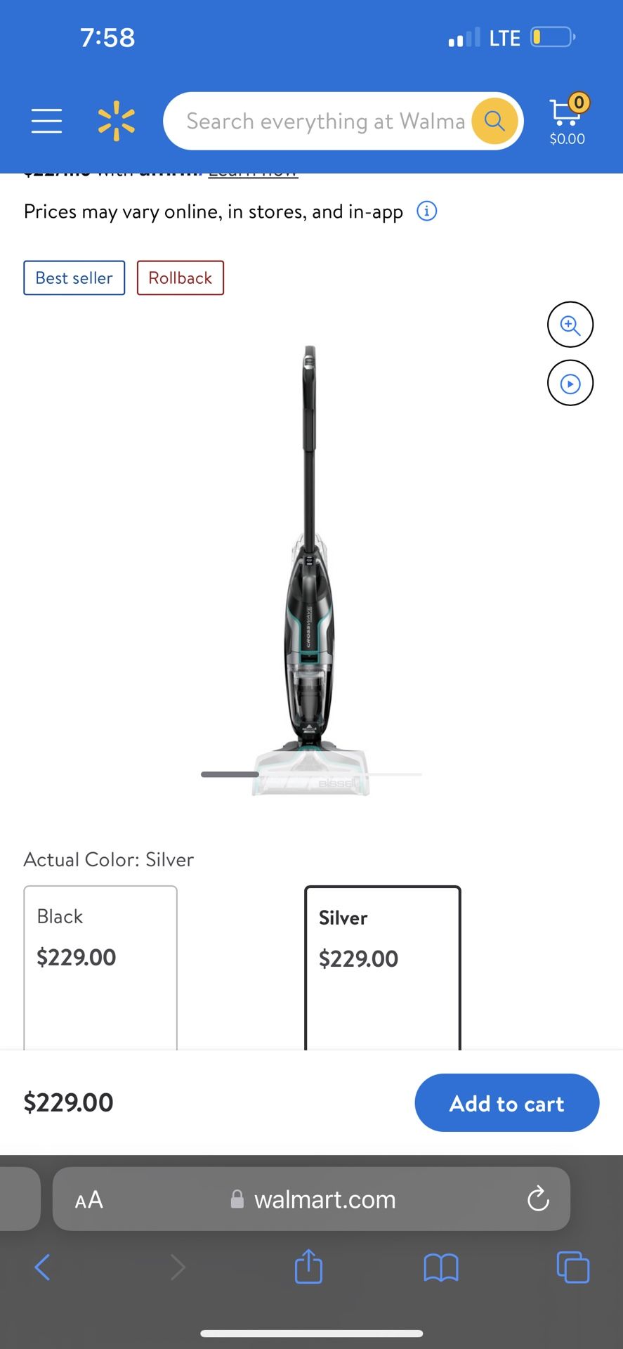 Bissell Cross wave Cordless Vacuum