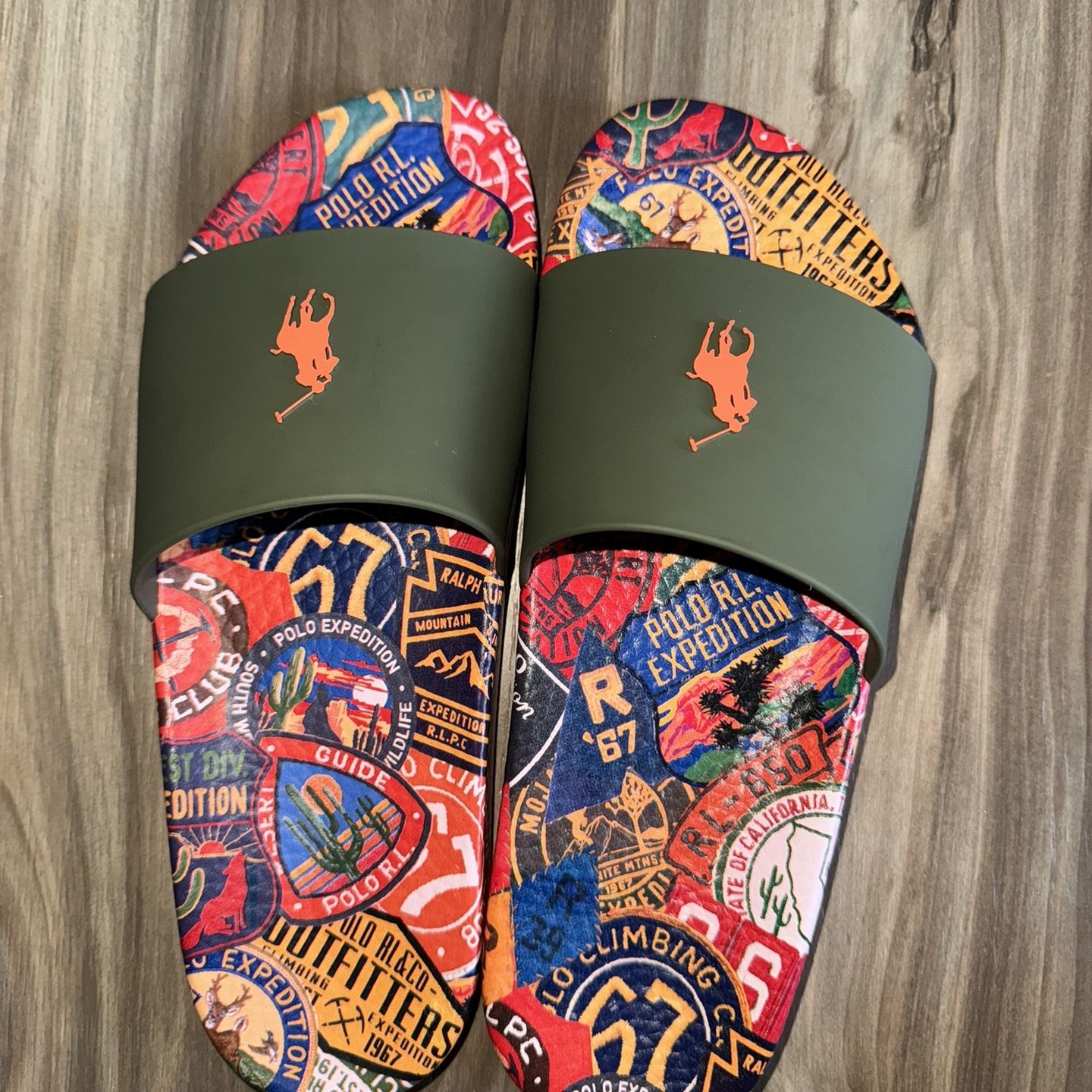 Polo Ralph Lauren Flip Flop Sandals Big Pony Colorblock Multi Men 7/8 Amazon.com | Polo Ralph Lauren Men main image 3