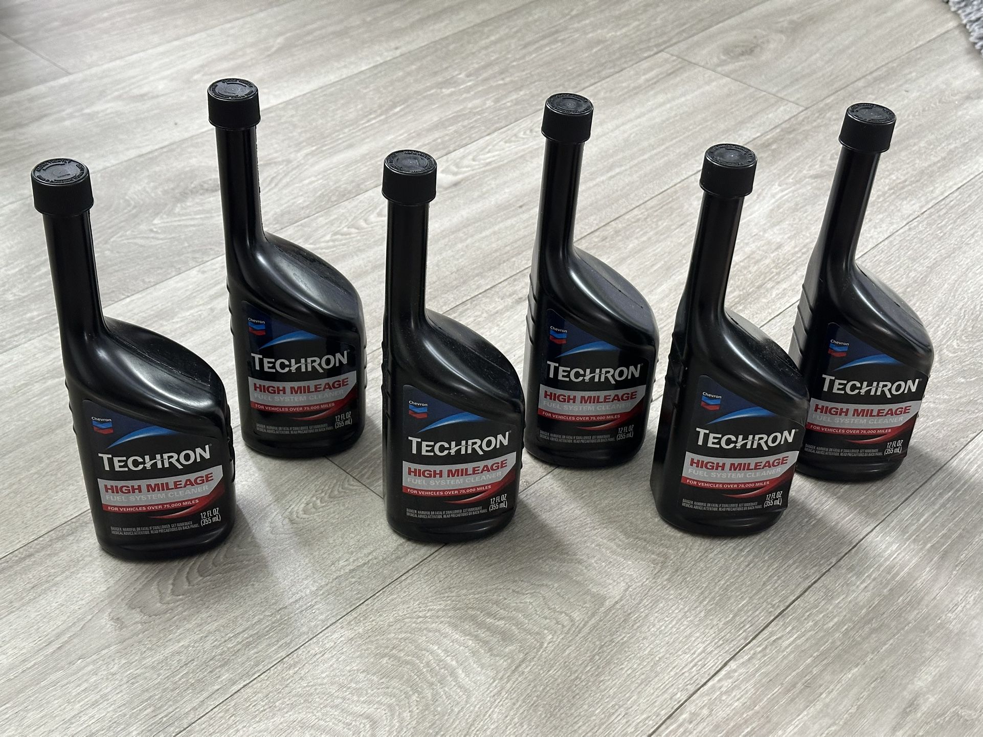 Chevron Techron High Mileage Fuel System Cleaner, 12 oz, Pack of 6