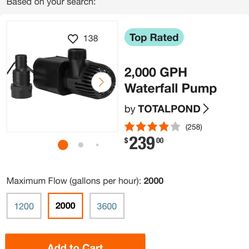 Waterfall/pond Pump