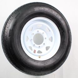ST 235x85-16 trailer tire 12 ply with 6 lugs or 8 lugs wheels stating $170 