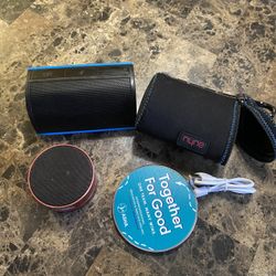 Two Bluetooth Speakers + Wirelss Charger