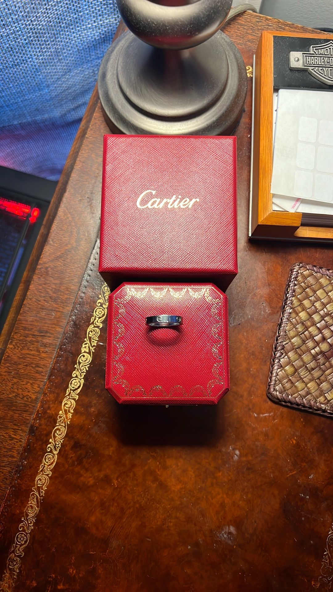Cartier Mini Love Ring 18k White Gold Sz 8