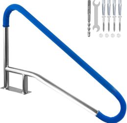 Pool Handrail 30x22 inch 304 Stainless Steel Spa handrail w/ Quick Mount Base Plate for Deck Mounted Brand New still in the box E506