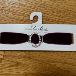 Red Velvet Rhinestone Choker Necklace ($10 Pickup)