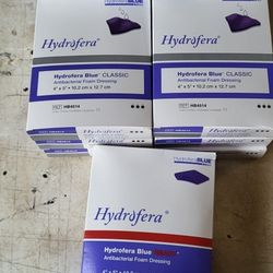 15 New Hydrofera Blue 4 X 5 Inch Antibacterial Foam Dressing 