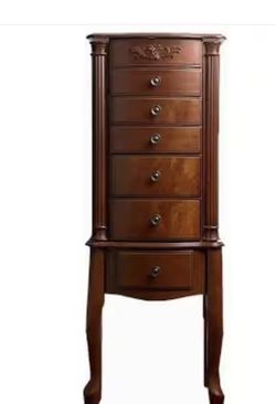 HIVES HONEY (Brand Rating: 4.7/5) Morgan Cherry Jewelry Armoire 40.75 H x 15.5 W x 9.5 D