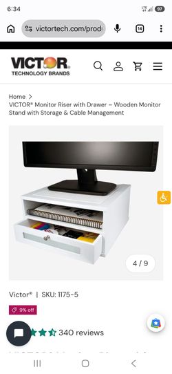 Monitor stan with drawer and storage space