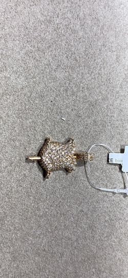 Gold Diamond rose pendant