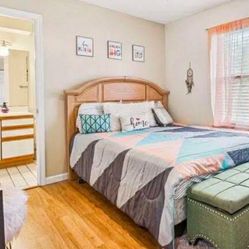 Double Bed With Mattress And Bench- $399