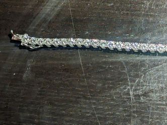 18" Sterling Silver Moissanite tennis necklace
