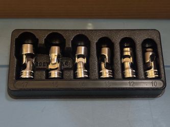 Snap-on Tools 6 pc 3/8" Drive 6-Point Metric Flank DriveR Shallow Flex Socket Set