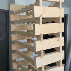 Solid Wood Stackable Wine Rack – Modular / Floor Standing