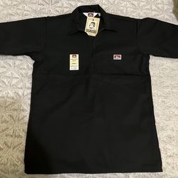Black Ben Davis Quarter Zip Shirt 