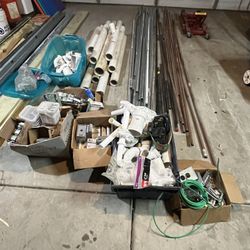 misc plumbing, electrical and gas pipes