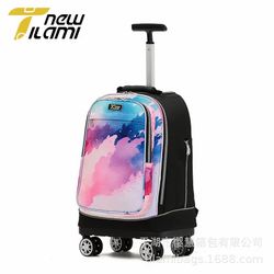 New four wheel tilami rolling school bag