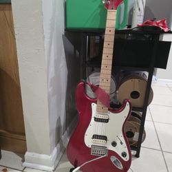 Squier (by Fender) Stratocaster Metallic Red guitar
