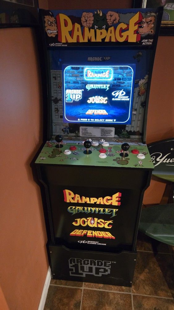 Arcade 1up Rampage With Stool