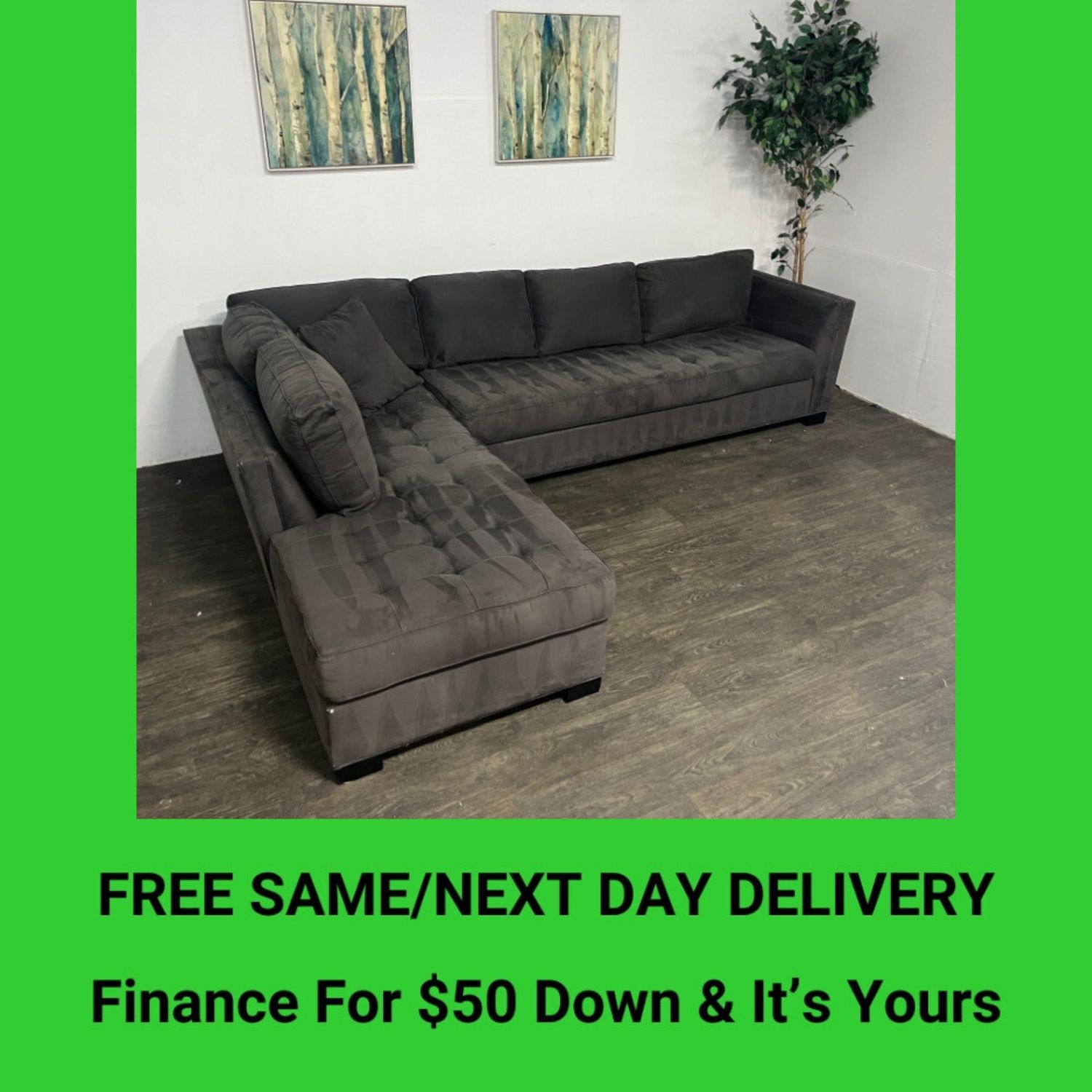L Shape Sectional Couch Sofa | Free Delievery!