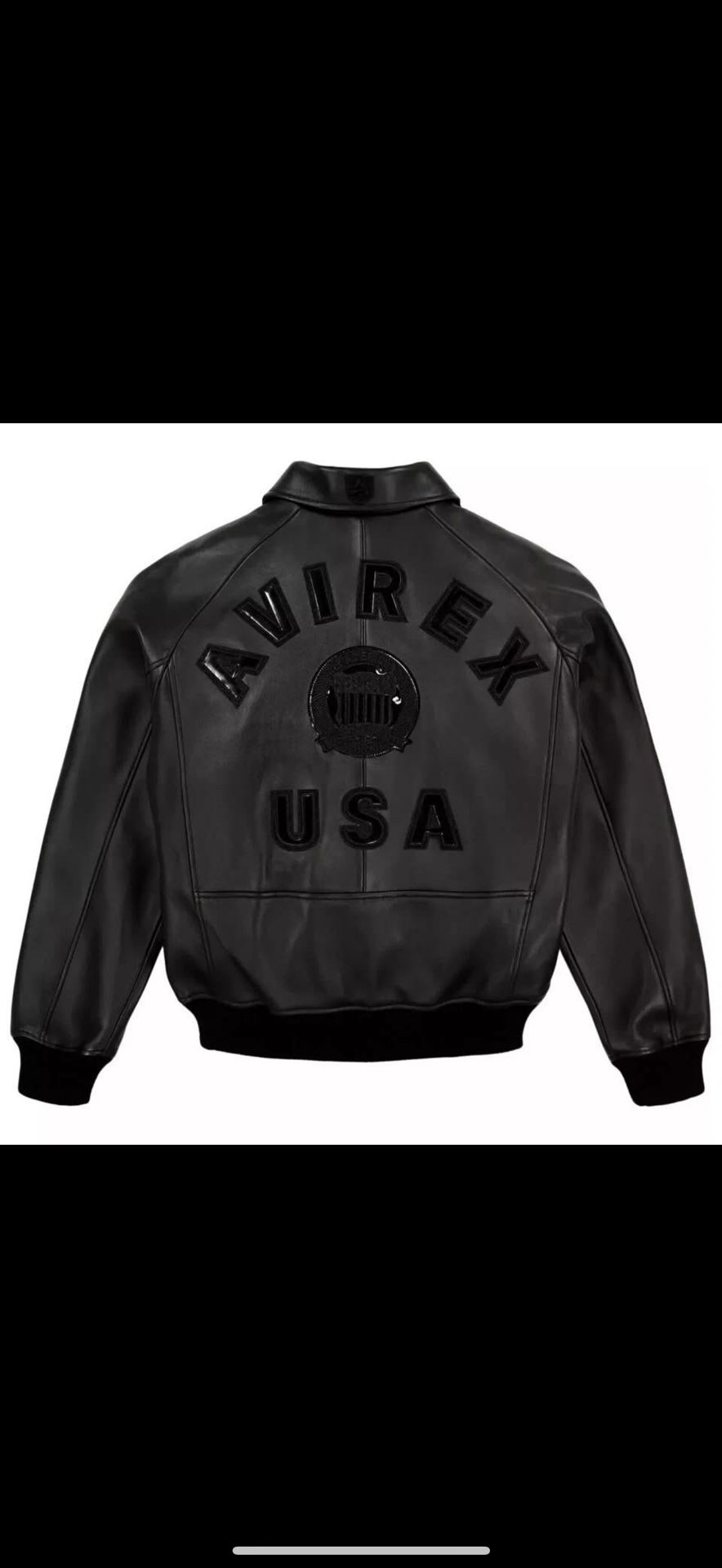 Black On Black Avirex Jacket