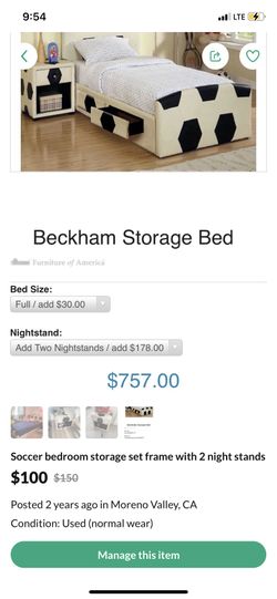 Soccer Bed, 2 Night Stands,