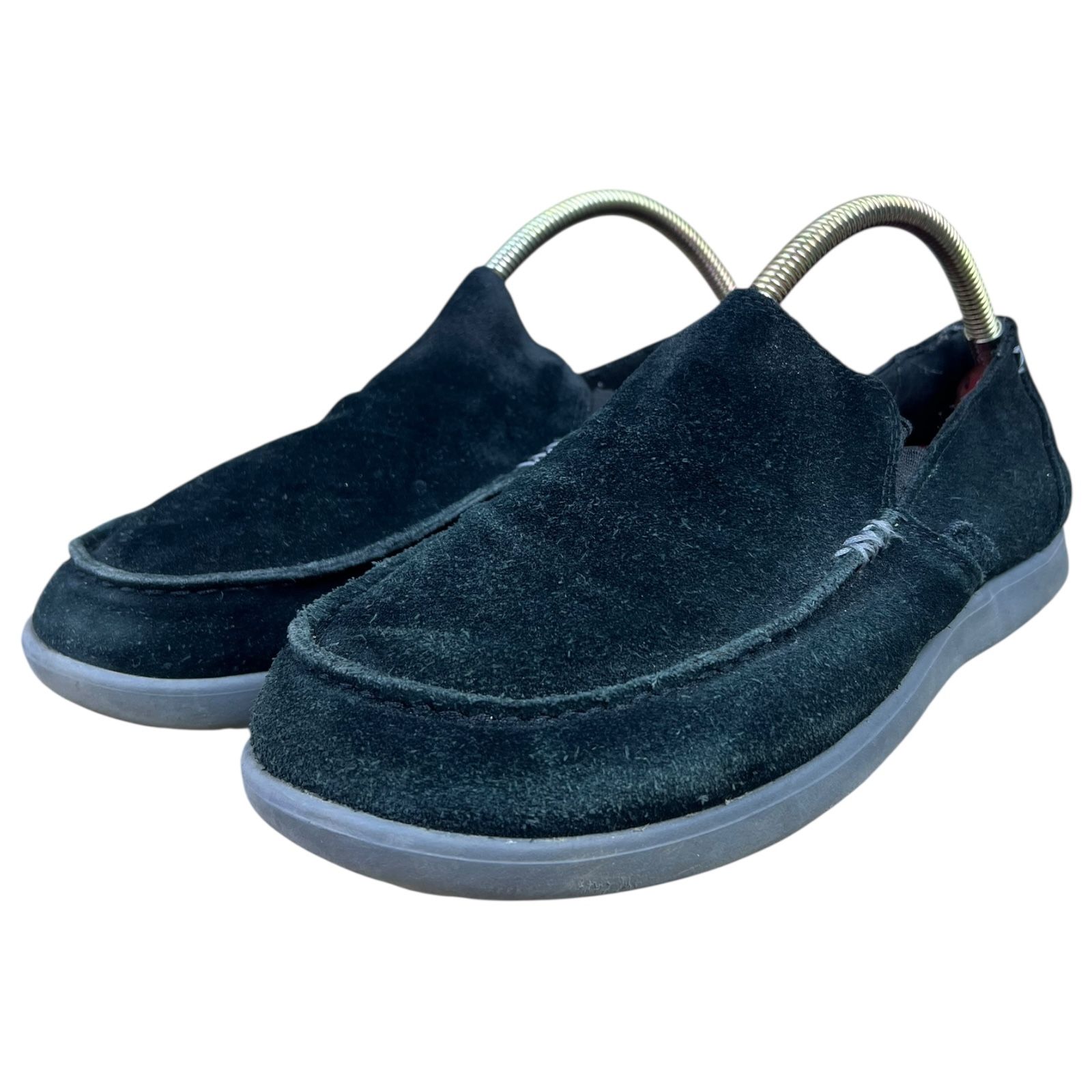 Crocs Shoes Santa Cruz Mens Size 10 Black Suede Slip On Loafers Art No 14756