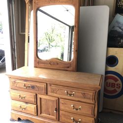 Bedroom Dresser With Mirror And Twin Headboard With Bed Frame