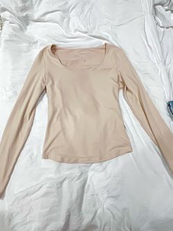 Nude Long Sleeve Fitted Top