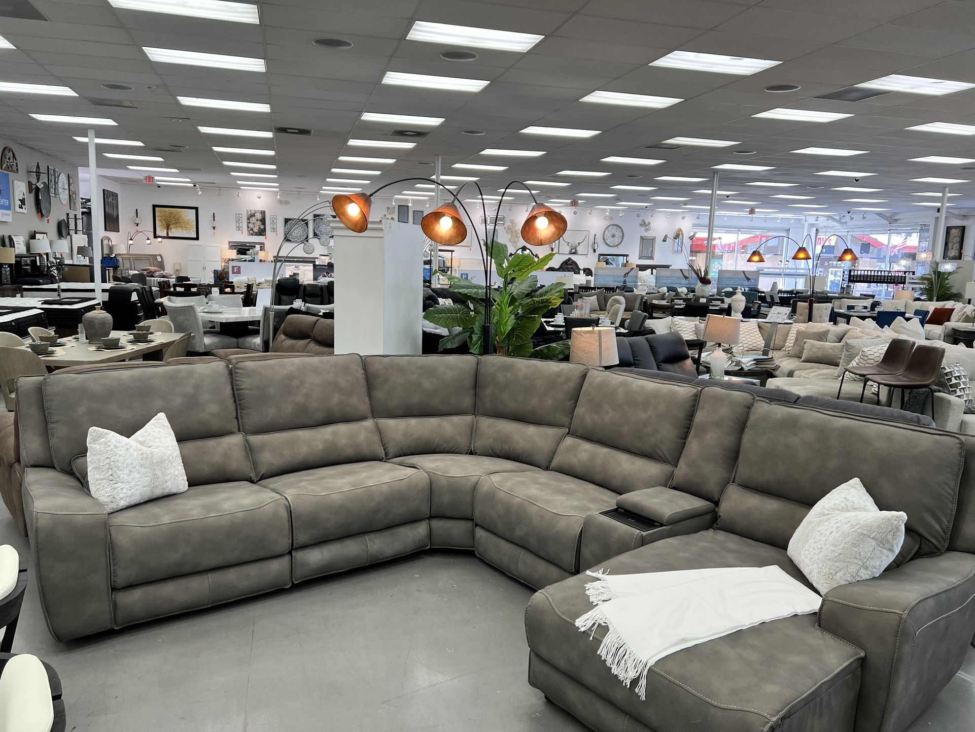 MODULAR POWER ELECTRIC RECLINER SOFA SET 6PC