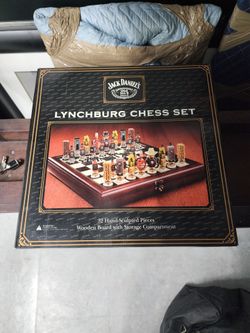 Jack Daniel's Lynchburg Chess Set - Official Wooden Collector's Board Game