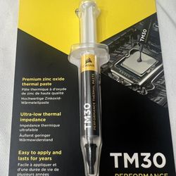 Corsair TM30 Performance Thermal Paste | Ultra-Low Thermal Impedance CPU/GPU | 3 Grams|w/applicator, silver for Desktop