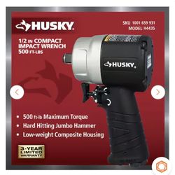 Husky 1/2in Compact Impact Wrench 