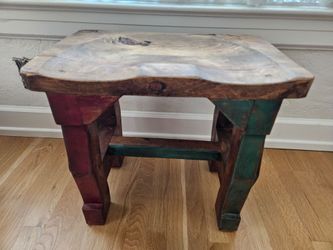 Solid Wood Rustic Stool